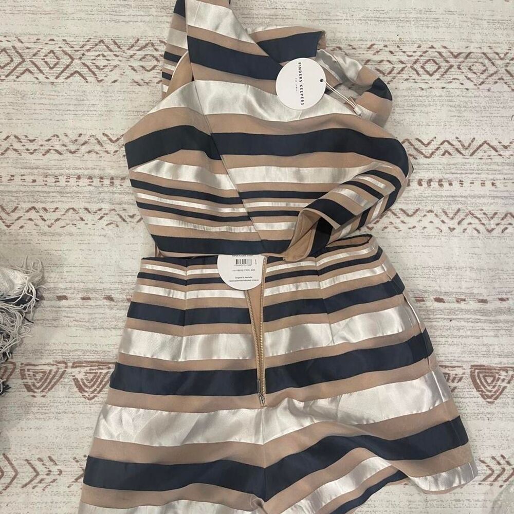finders keepers white and black striped co-ord set - Picture 2 of 4